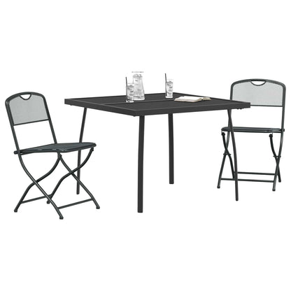 Buitenmeubelset 3 pcs Antracietkleurig Ijzer en Staal