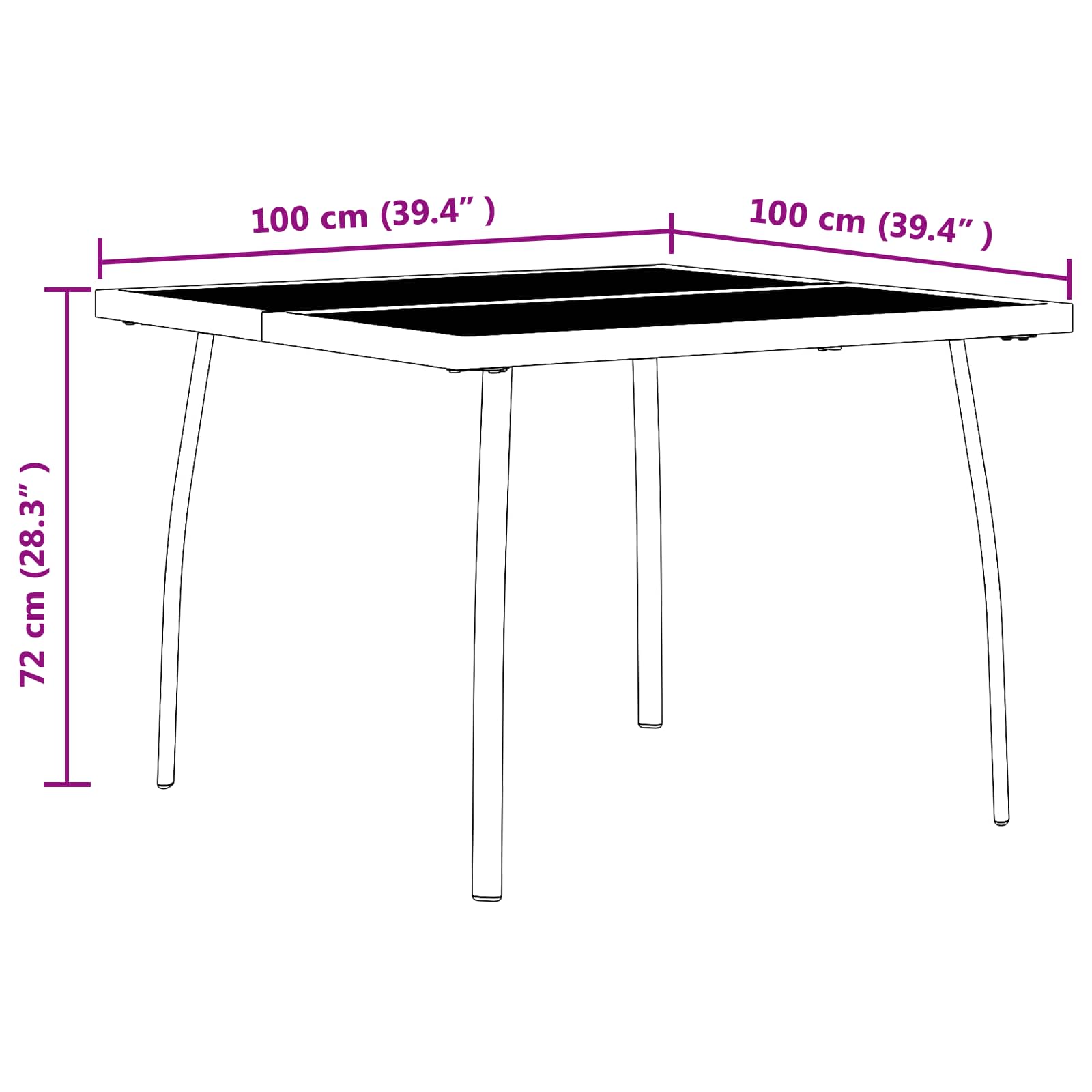Buitenmeubelset 3 pcs Antracietkleurig Ijzer en Staal
