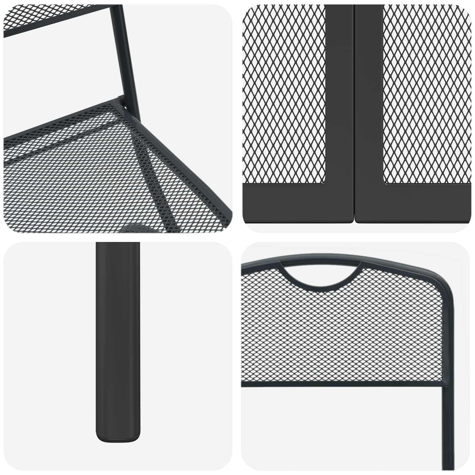Buitenmeubelset 5 pcs Antracietkleurig Ijzer en Staal