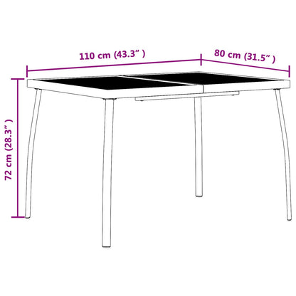 Buitenmeubelset 5 pcs Antracietkleurig Ijzer en Staal