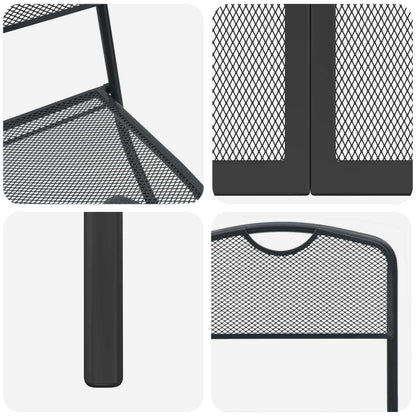 Buitenmeubelset 5 pcs Antracietkleurig Ijzer en Staal