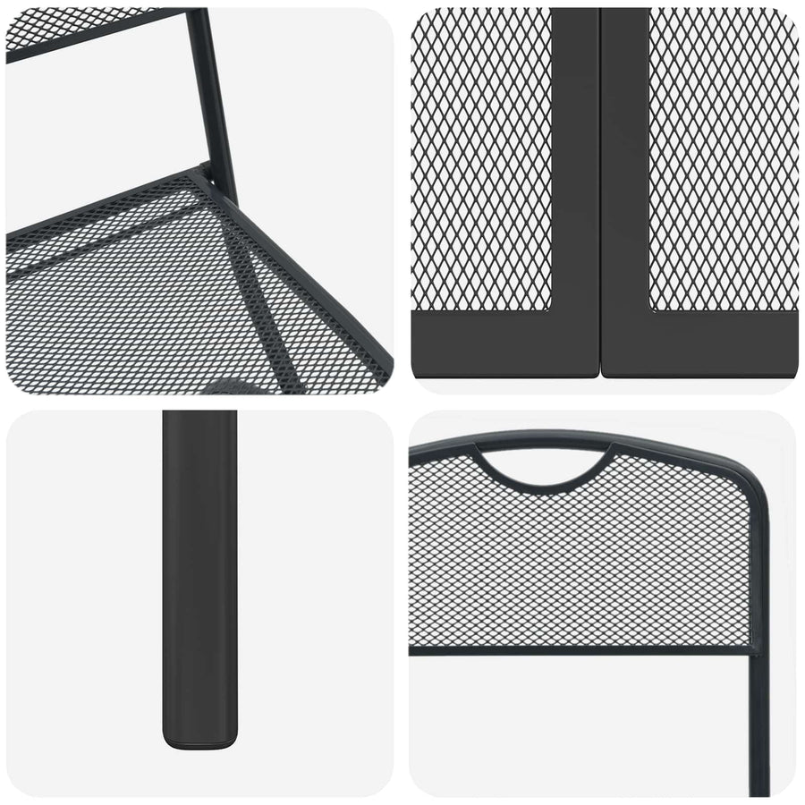 Buitenmeubelset 5 pcs Antracietkleurig Ijzer en Staal