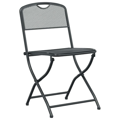 Buitenmeubelset 5 pcs Antracietkleurig Ijzer en Staal