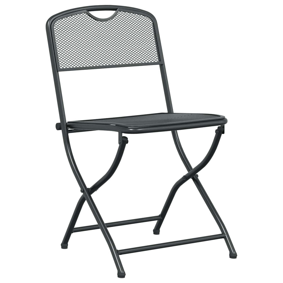 Buitenmeubelset 5 pcs Antracietkleurig Ijzer en Staal