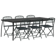 Buitenmeubelset 7 pcs Antracietkleurig Ijzer en Staal