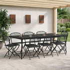 9-Piece Outdoor Dining Set Anthracite Iron and Steel