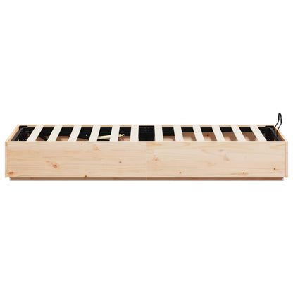 Ottoman Bedframe Naturel 75 x 190 cm Massief grenenhout