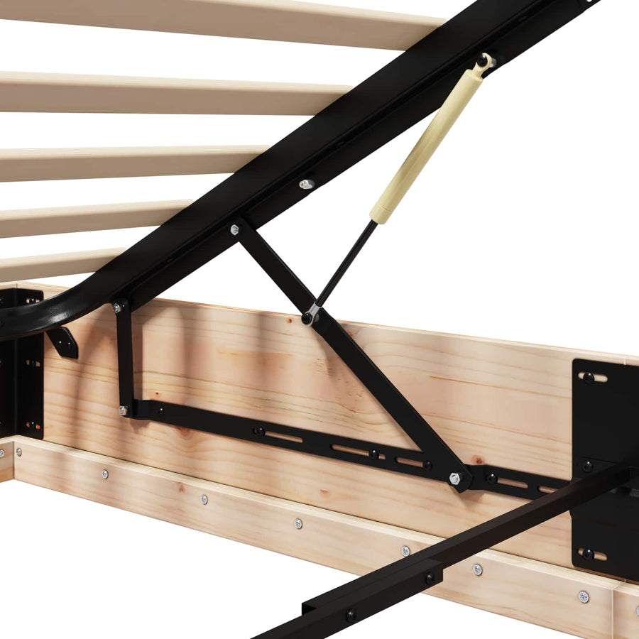Ottoman Bedframe Naturel 80 x 200 cm Massief grenenhout