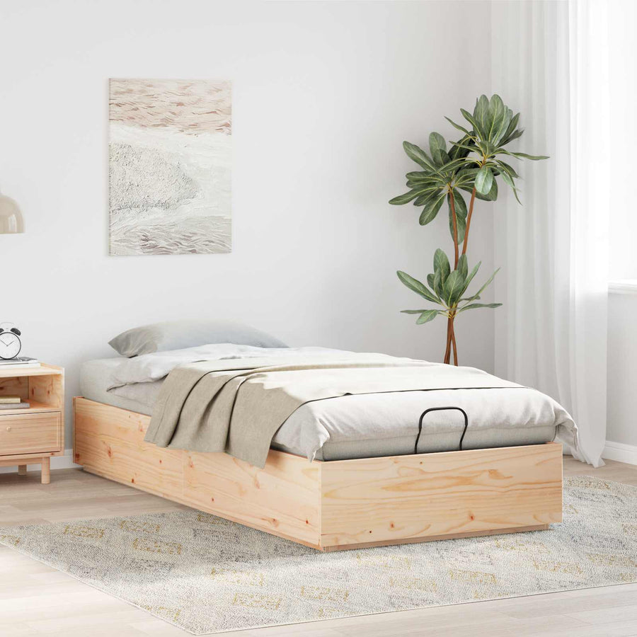 Ottoman Bedframe Naturel 80 x 200 cm Massief grenenhout