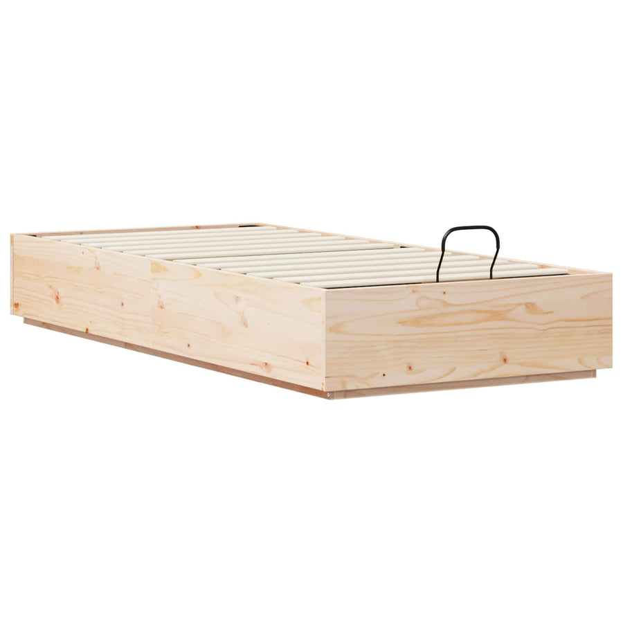 Ottoman Bedframe Naturel 80 x 200 cm Massief grenenhout
