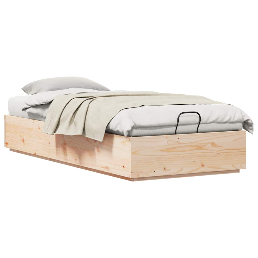 Ottoman Bedframe Naturel 80 x 200 cm Massief grenenhout