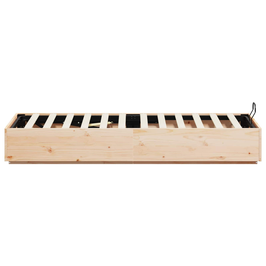 Ottoman Bedframe Naturel 80 x 200 cm Massief grenenhout