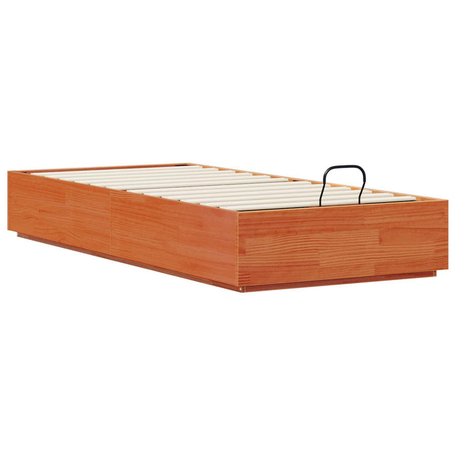 Ottoman Bedframe Waskleur Bruin 80 x 200 cm Massief grenenhout