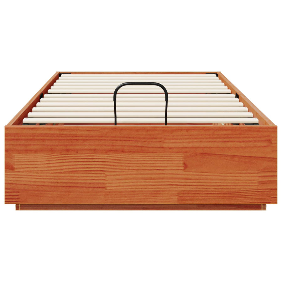 Ottoman Bedframe Waskleur Bruin 80 x 200 cm Massief grenenhout