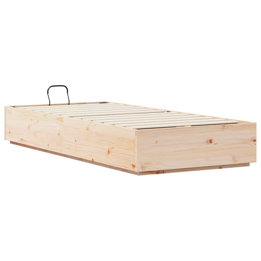 Ottoman Bedframe Naturel 90 x 200 cm Massief grenenhout