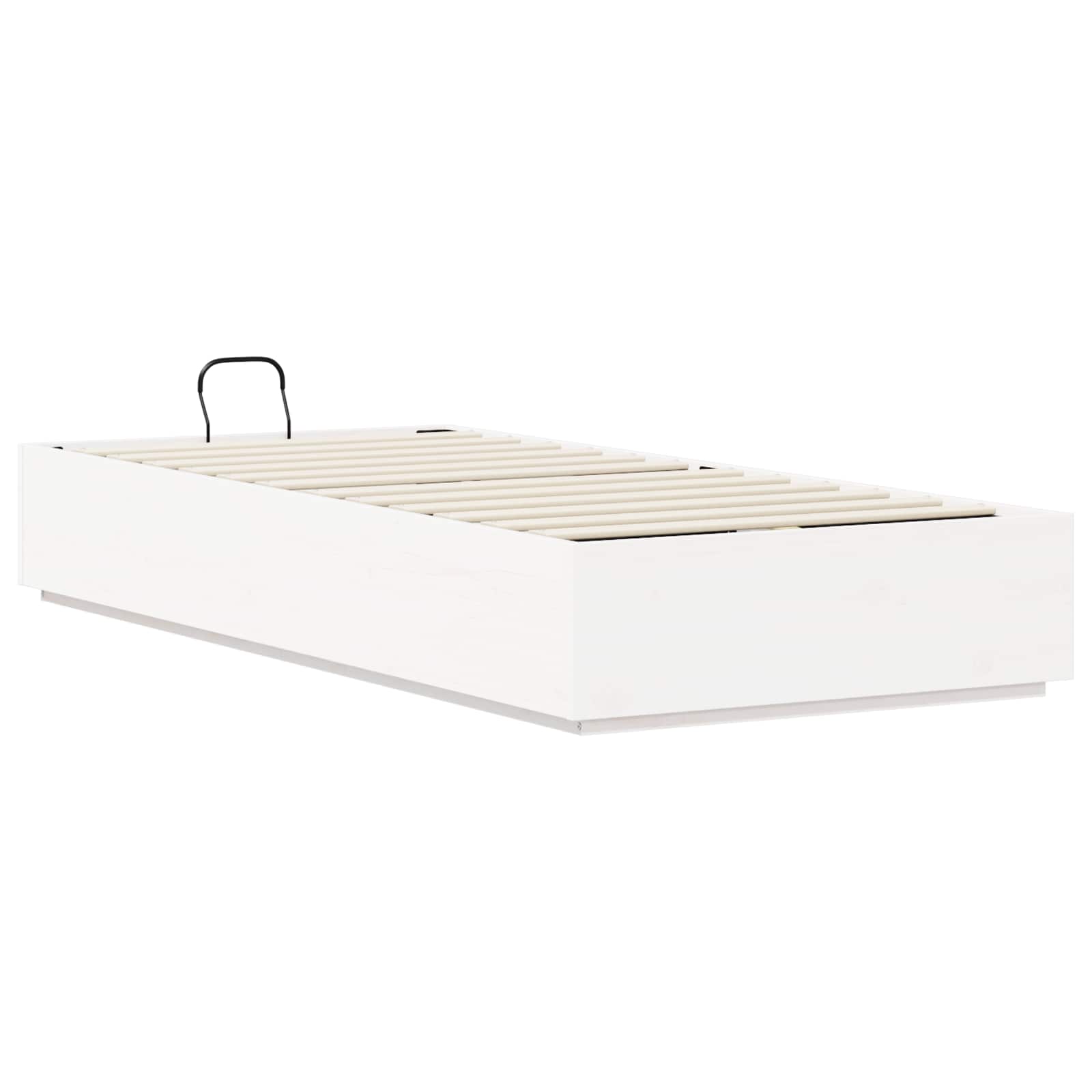 Ottoman Bedframe Wit 90 x 200 cm Massief grenenhout