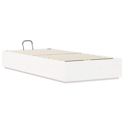 Ottoman Bedframe Wit 90 x 200 cm Massief grenenhout