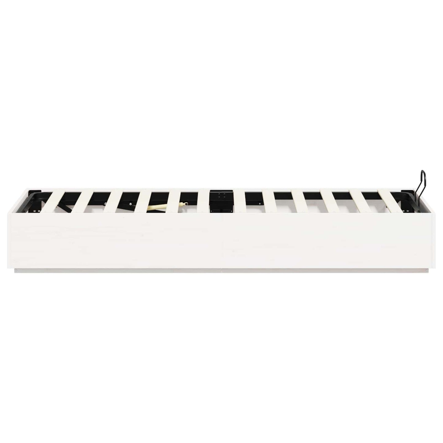 Ottoman Bedframe Wit 90 x 200 cm Massief grenenhout