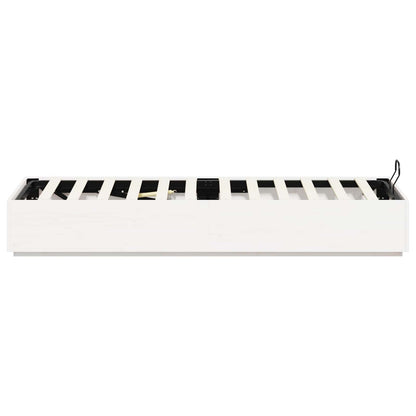 Ottoman Bedframe Wit 90 x 200 cm Massief grenenhout
