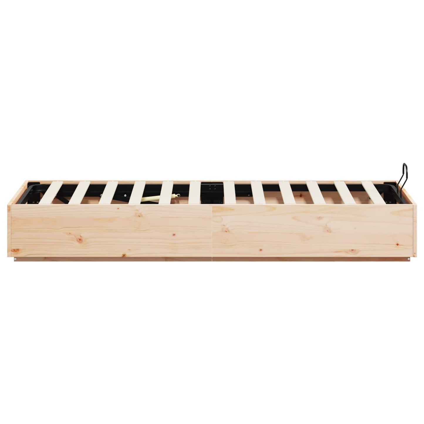 Ottoman Bedframe Naturel 100 x 200 cm Massief grenenhout