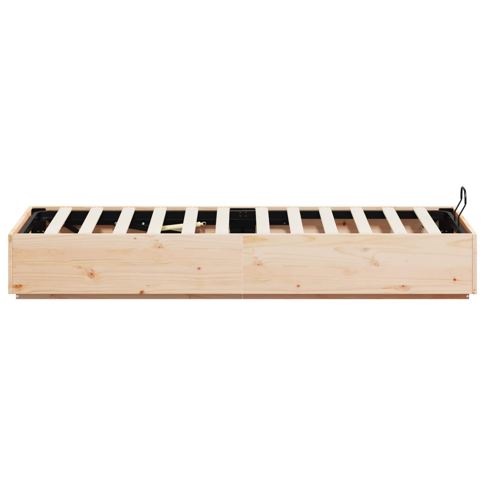 Ottoman Bedframe Naturel 100 x 200 cm Massief grenenhout