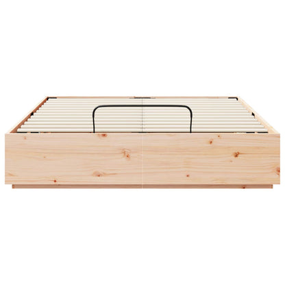 Ottoman Bedframe Naturel 120 x 190 cm Massief grenenhout
