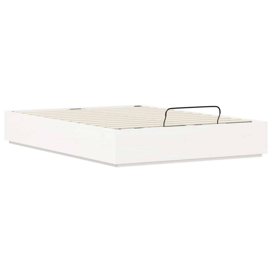 Ottoman Bedframe Wit 120 x 190 cm Massief grenenhout
