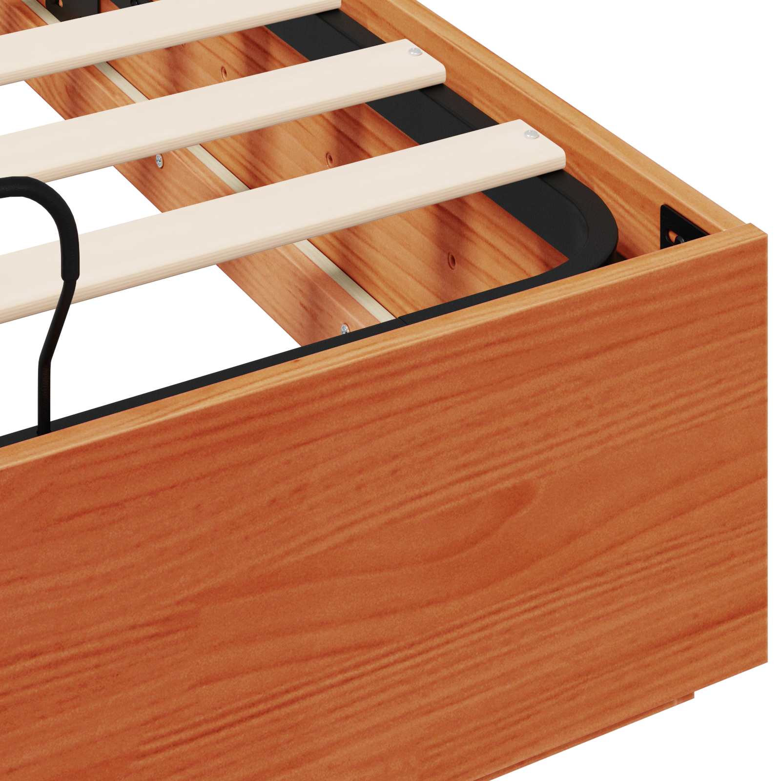 Ottoman Bedframe Wasbruin 120 x 190 cm Massief grenenhout