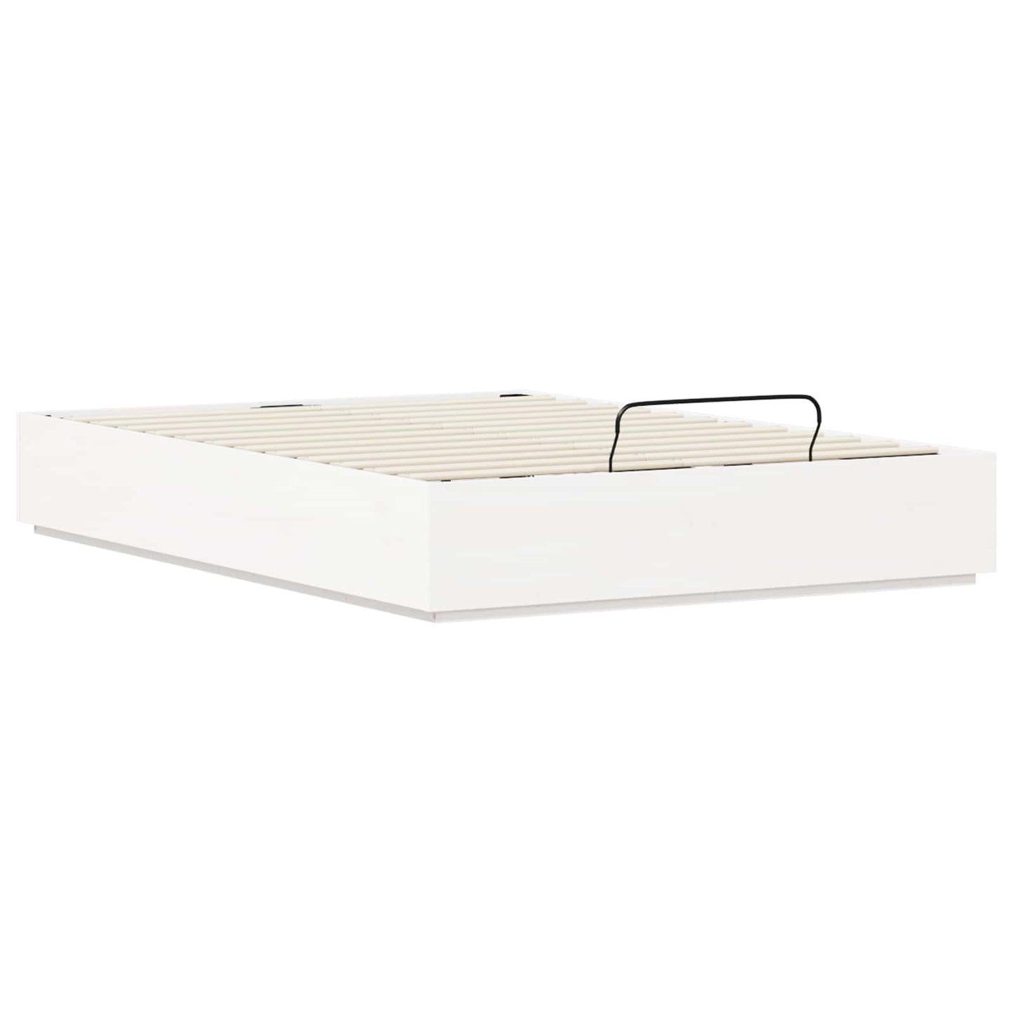 Ottoman Bedframe Wit 135 x 190 cm Massief grenenhout