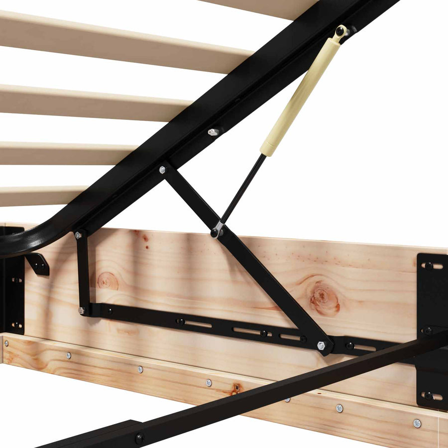 Ottoman Bedframe Naturel 140 x 200 cm Massief grenenhout