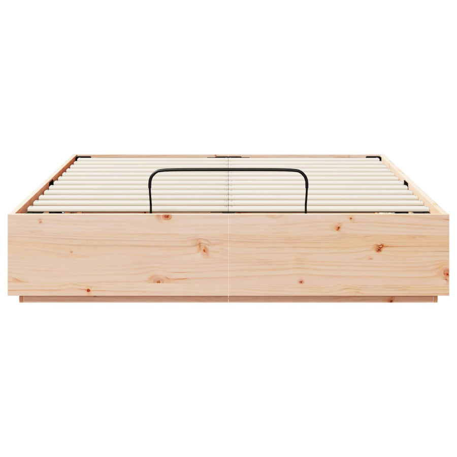 Ottoman Bedframe Naturel 140 x 200 cm Massief grenenhout