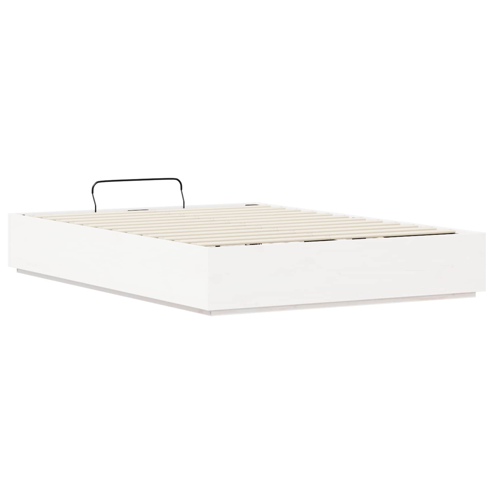 Ottoman Bedframe Wit 150 x 200 cm Massief grenenhout