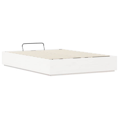 Ottoman Bedframe Wit 150 x 200 cm Massief grenenhout