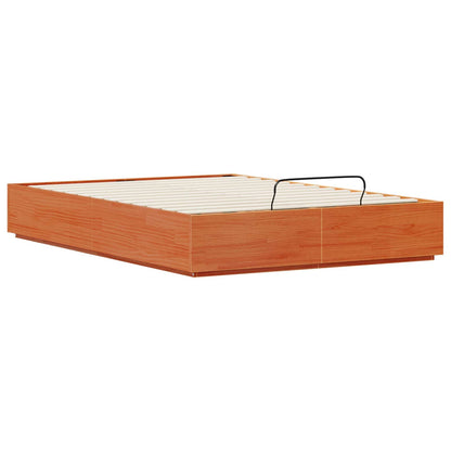 Ottoman Bedframe Wasbruin 150 x 200 cm Massief grenenhout