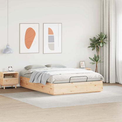 Ottoman Bedframe Naturel 160 x 200 cm Massief grenenhout