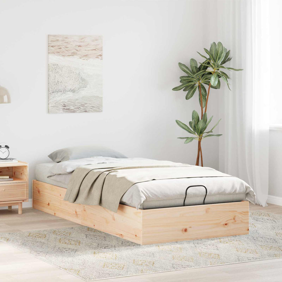 Ottoman Bedframe met Opslag 2 pcs Naturel 70 x 190 cm