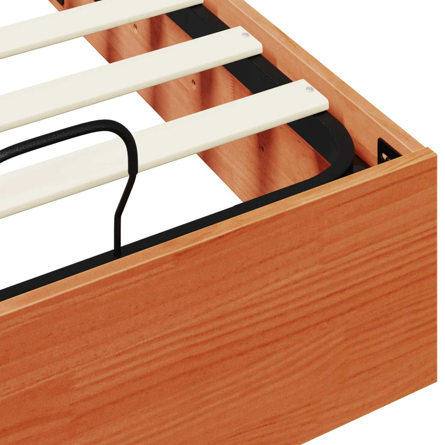 Ottoman Bedframe met Opslag Wasbruin 75 x 190 cm