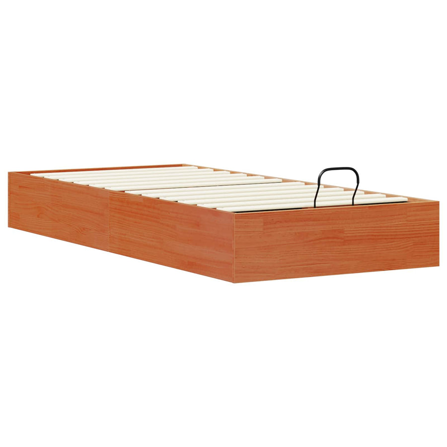 Ottoman Bedframe met Opslag Wasbruin 75 x 190 cm