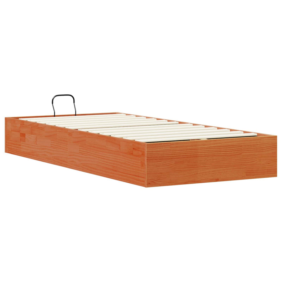 Ottoman Bedframe met Opslag Wasbruin 75 x 190 cm