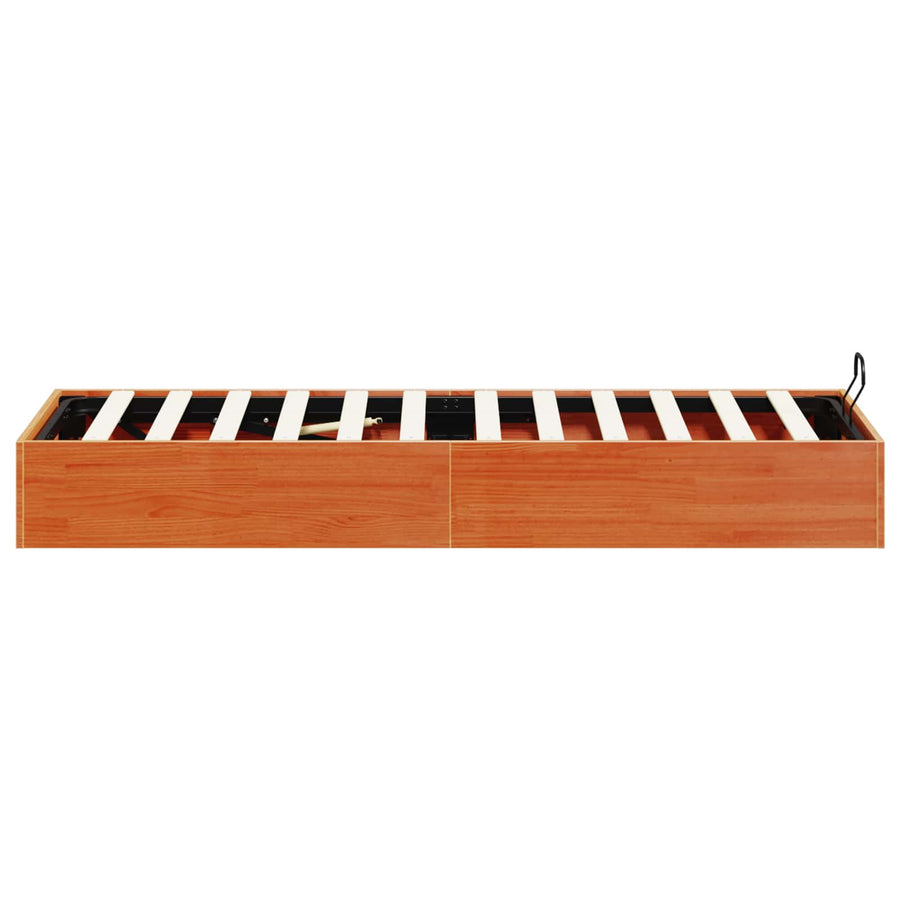 Ottoman Bedframe met Opslag Wasbruin 75 x 190 cm
