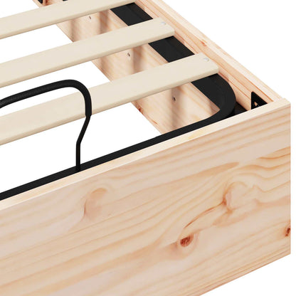 Ottoman Bedframe met Opslag Naturel 90 x 190 cm