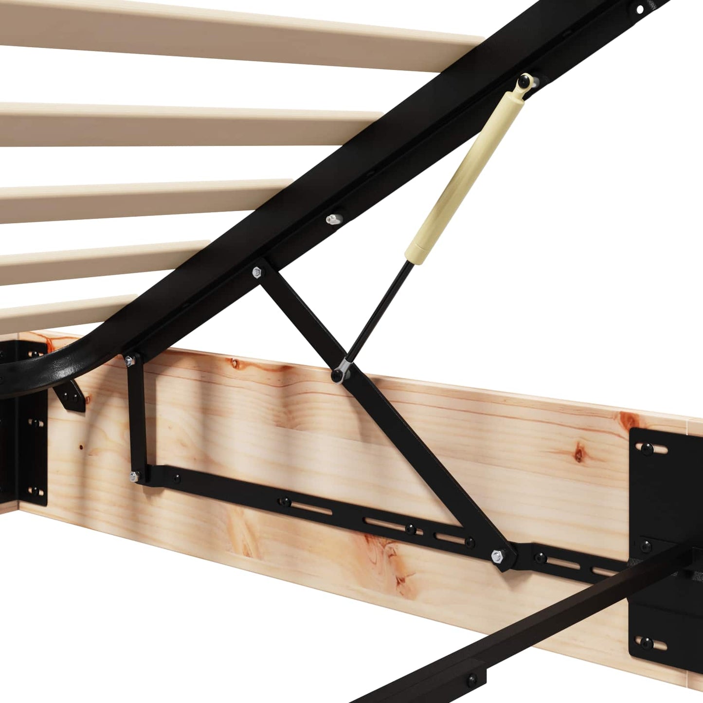 Ottoman Bedframe met Opslag Naturel 90 x 190 cm