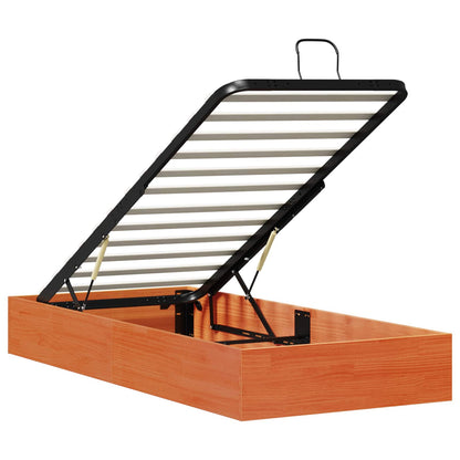 Ottoman Bedframe met Opslag Waskleur Bruin 90 x 190 cm