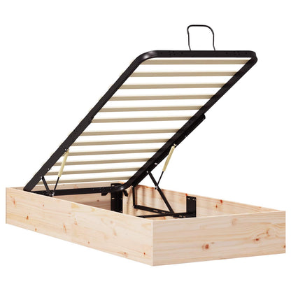 Ottoman Bedframe met Opslag Naturel 80 x 200 cm
