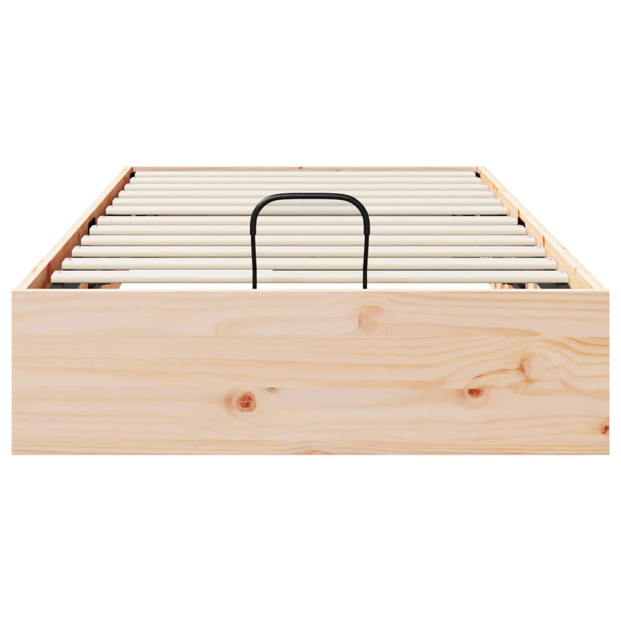 Ottoman Bedframe met Opslag Naturel 80 x 200 cm