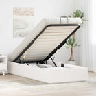 Ottoman Storage Bed Frame White 90 x 200 cm Solid Pine Wood