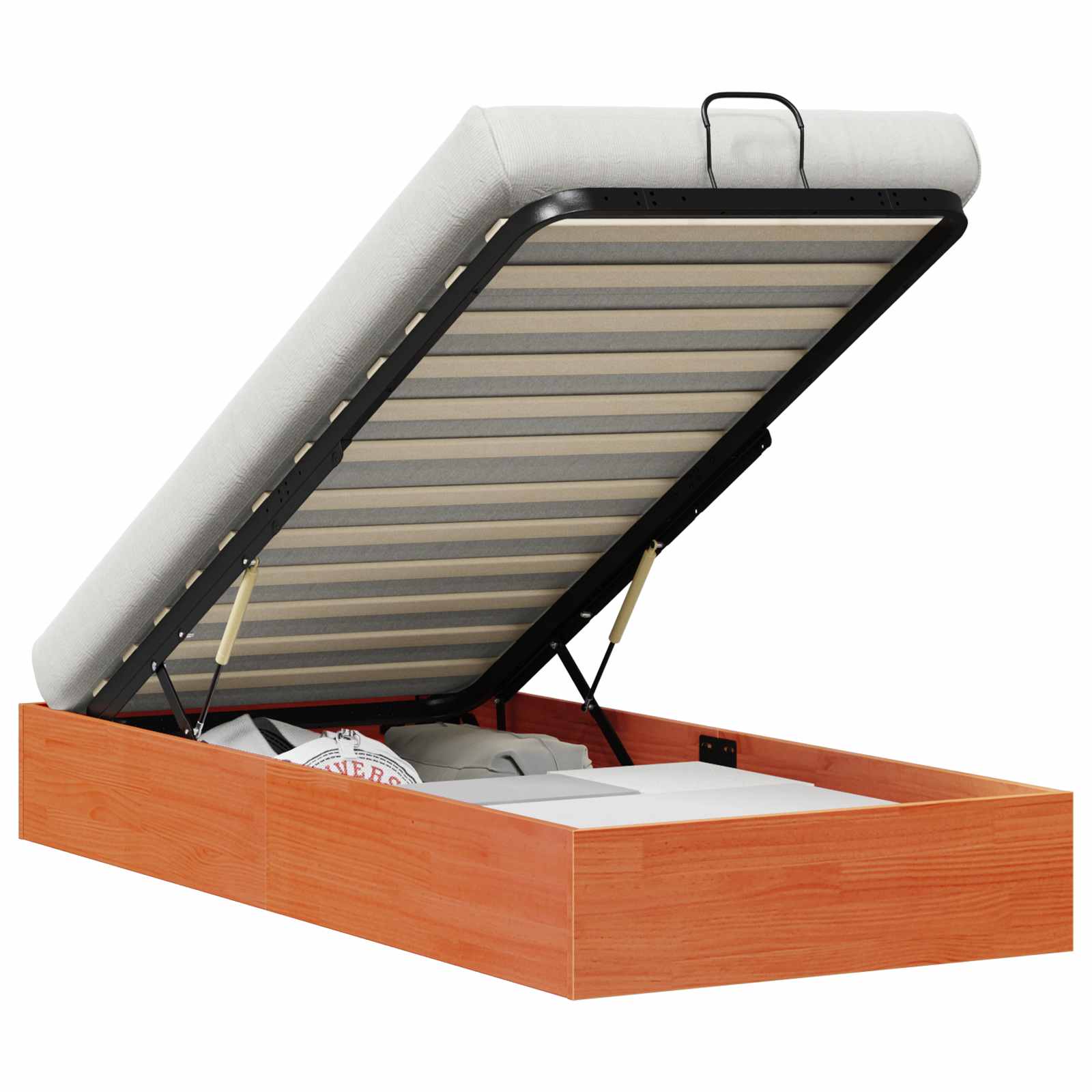 Ottoman Bedframe met Opslag Waskleur Bruin 100 x 200 cm