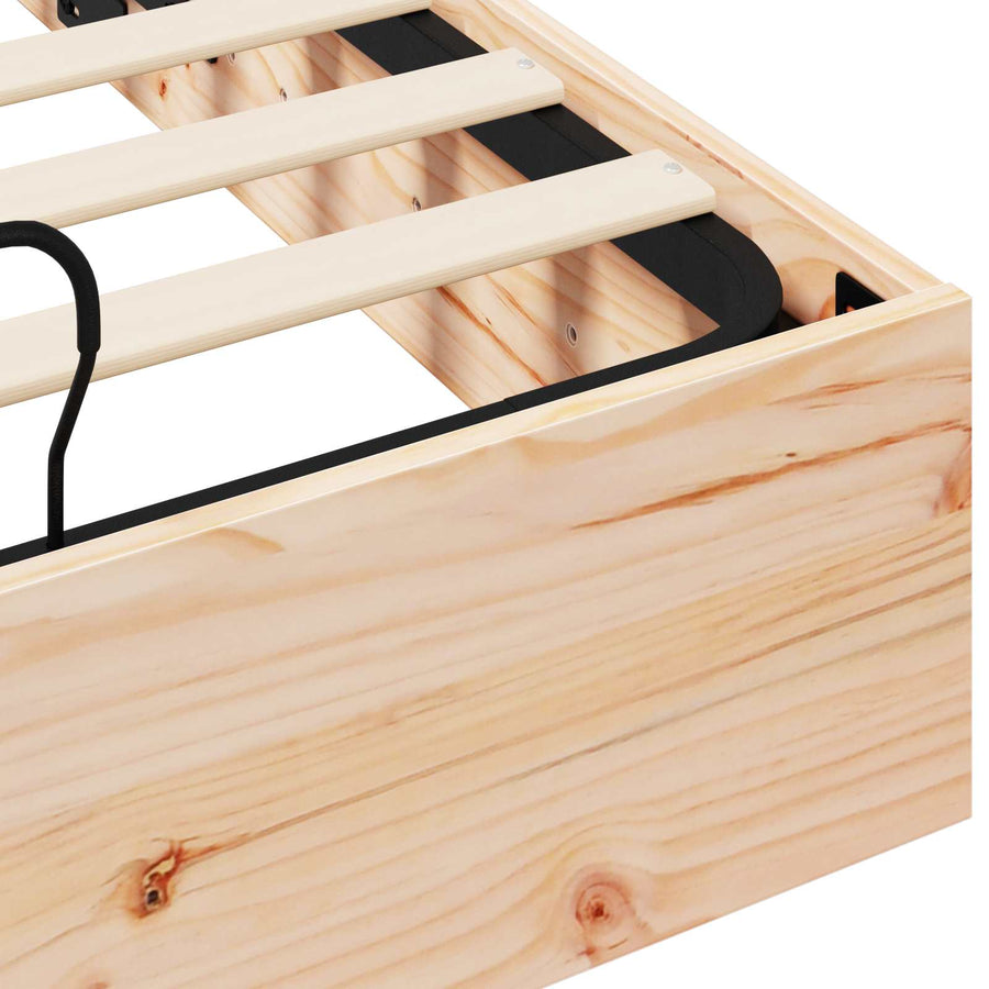 Ottoman Bedframe met Opslag Naturel 135 x 190 cm