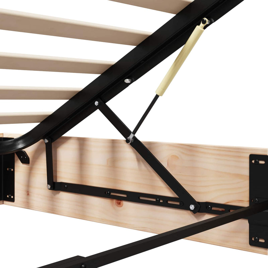 Ottoman Bedframe met Opslag Naturel 135 x 190 cm