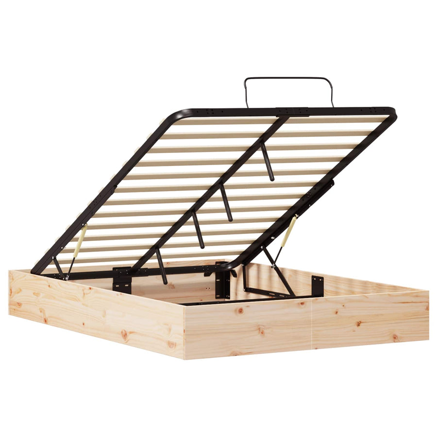Ottoman Bedframe met Opslag Naturel 135 x 190 cm